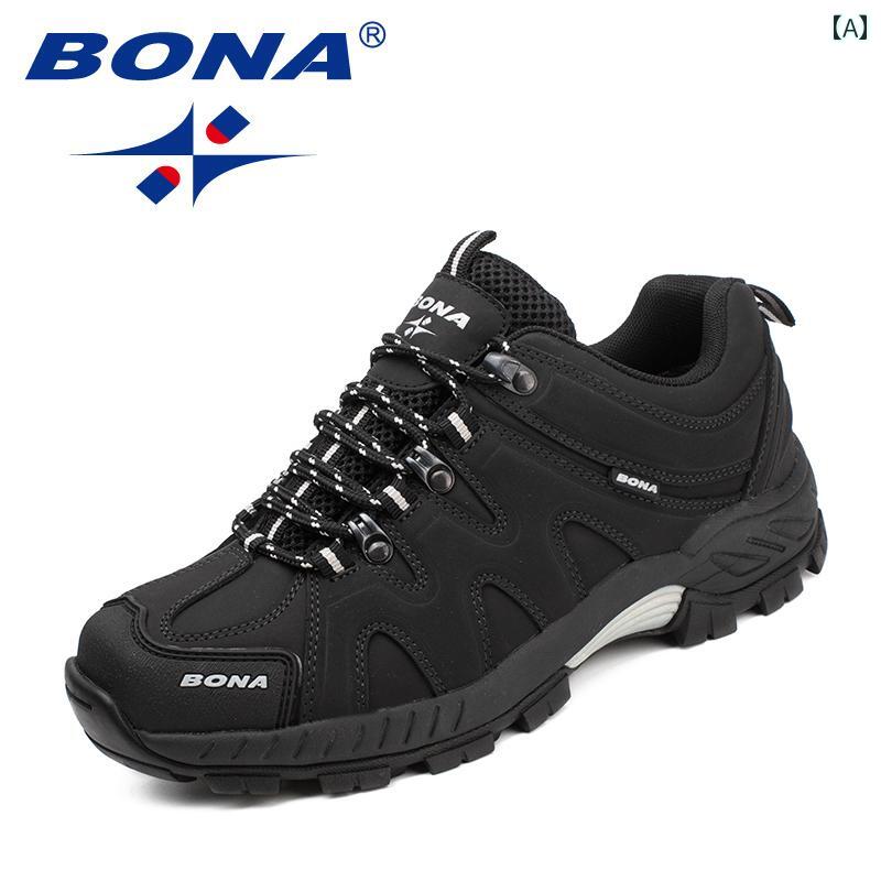 アウトドア シューズ 登山 BONA ハイキング シューズ メンズ カジュアル トラベル スポーツ 快適 耐摩..