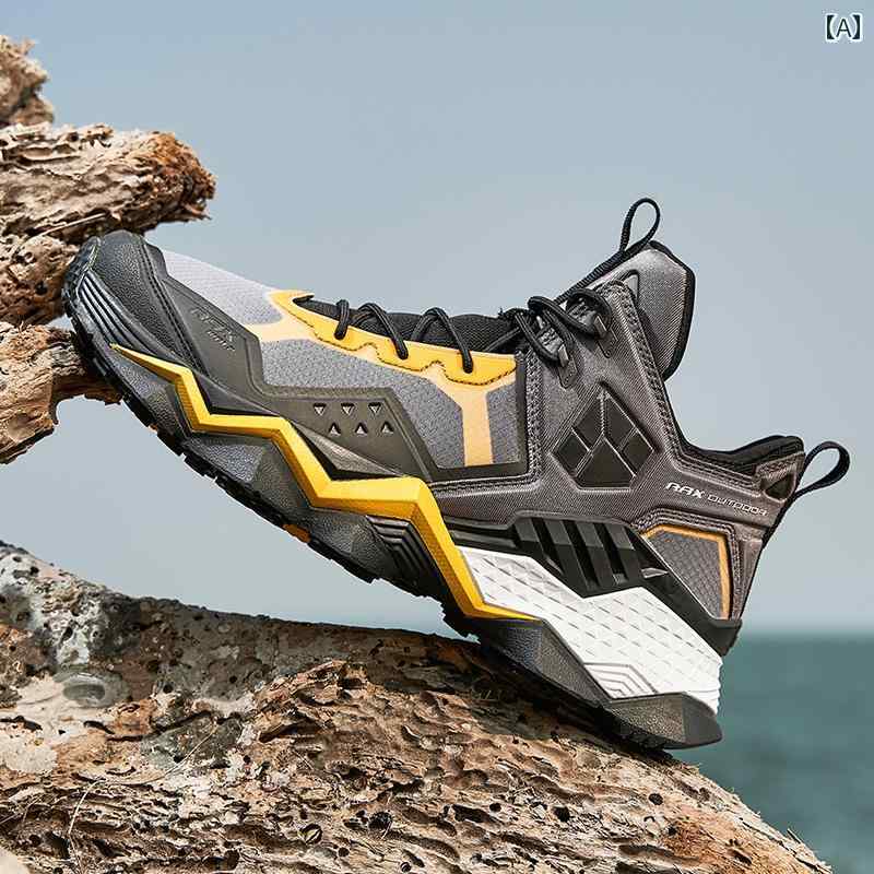 アウトドア シューズ 登山 Rax ハイキング シューズ メンズ 軽量 通気性 耐摩耗 登山 靴 マウンテンシューズ ブーツ アウトドア