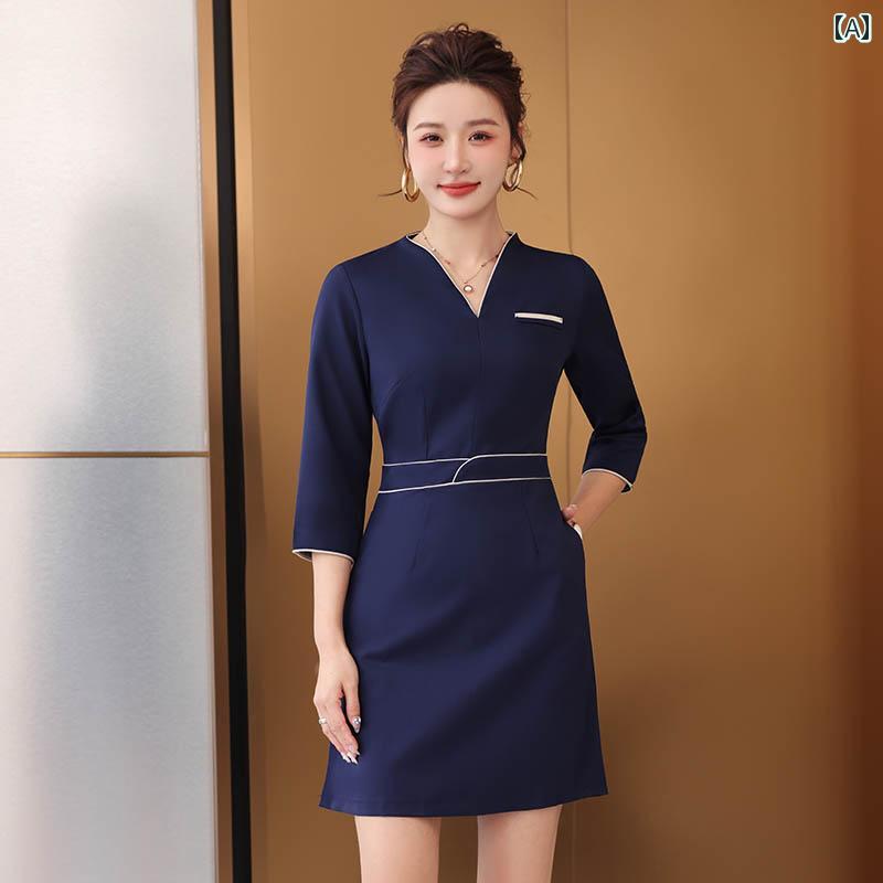 ユニフォーム エステ 美容 高級 韓国 美容院 医療 皮膚 管理 センター 美容 健康 作業着 フロント デス..