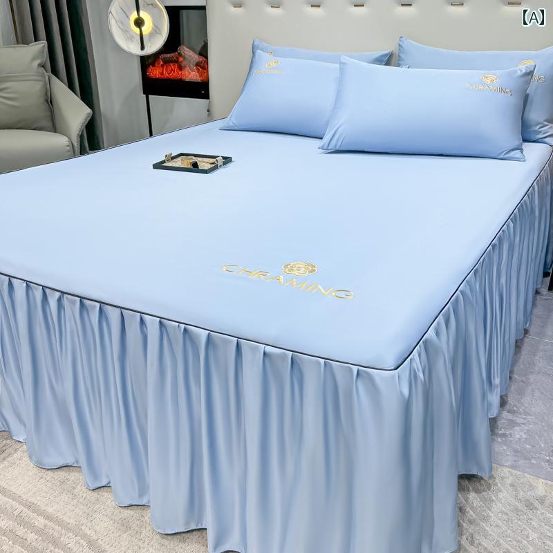 インテリア ベッド スカート プリンセス ベッド スカート ワンピース 4 シーズン ユニバーサル カバー..