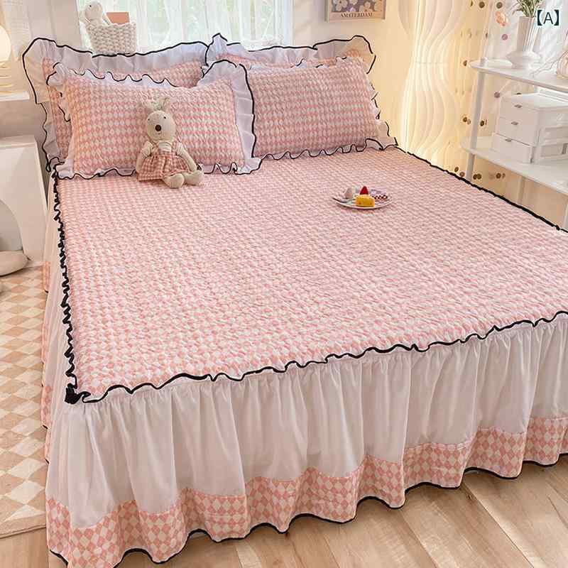 インテリア ベッド スカート ベッド スカート プリンセス スタイル キルティング シーツ シングル ピー..