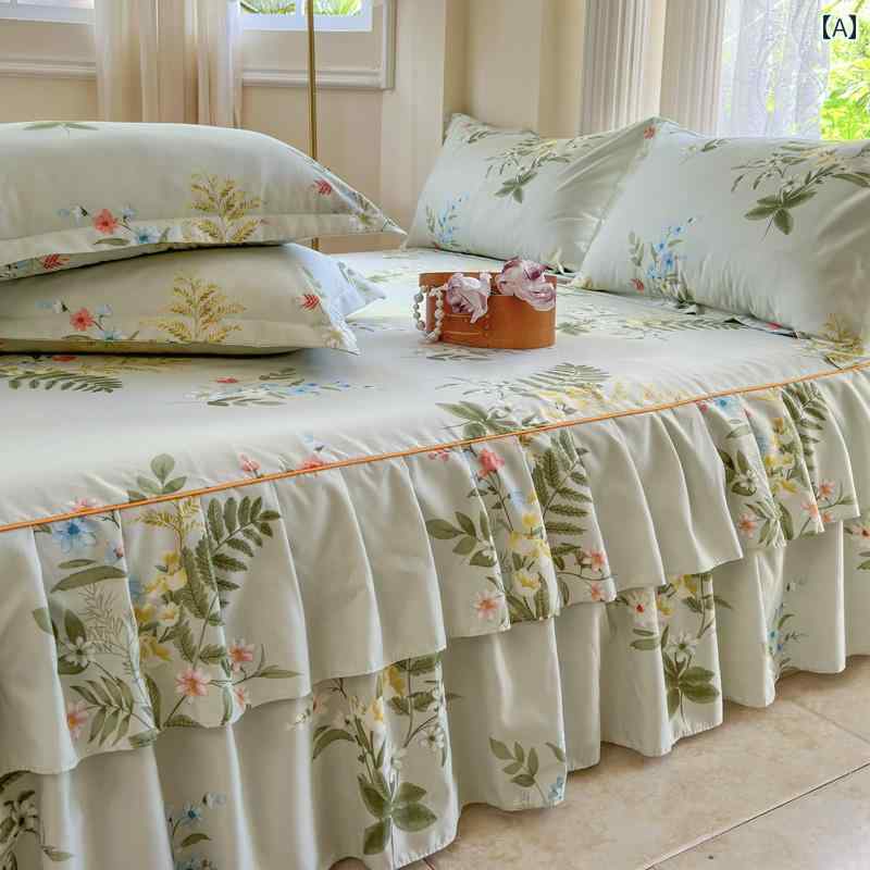 インテリア ベッド スカート 2024年 新型 ベッド スカート カバー 単品 綿 醜い 裾の シーツ エッジ 付..