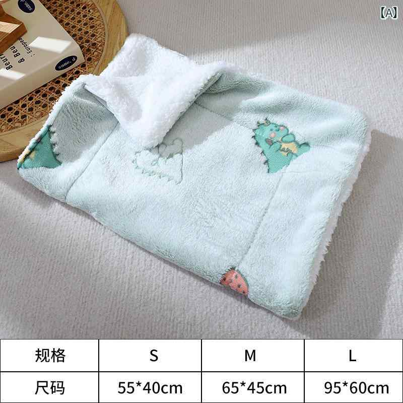 ワンちゃんのブランケット 猫 専用の 小さい ブランケット ペット用 冬用 寝袋 パペット 秋冬用 厚手 ..