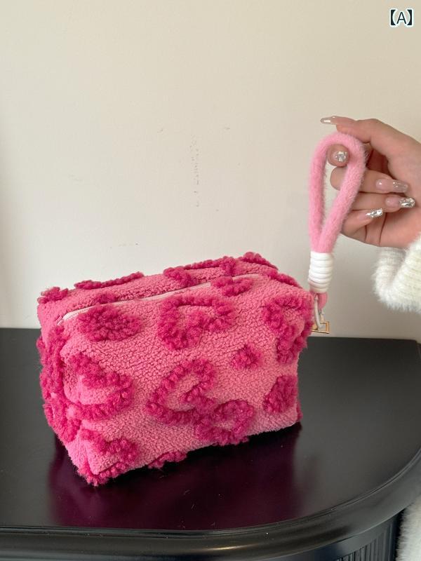 化粧 品 ポーチ バッグ スイート ラブ ぬいぐるみ大容量 かわいい 化粧 品 収納 バッグ ポータブル 旅行用 トイレタリー