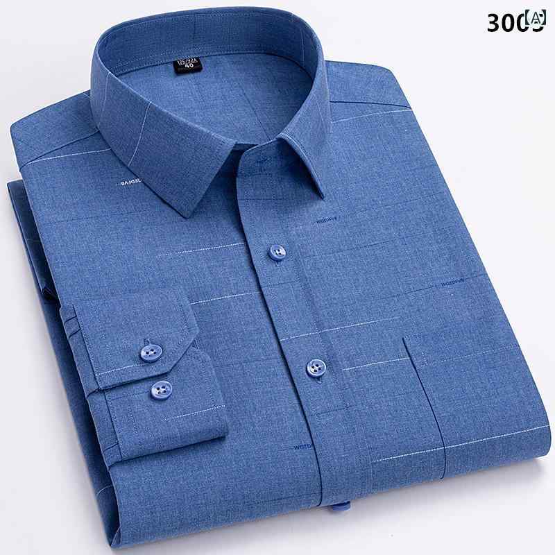 メンズシャツビジネス ポール 春秋 メンズ 長袖 シャツ 中年 ビジネス カジュアル 2025 しわ 防止お父さん 薄手