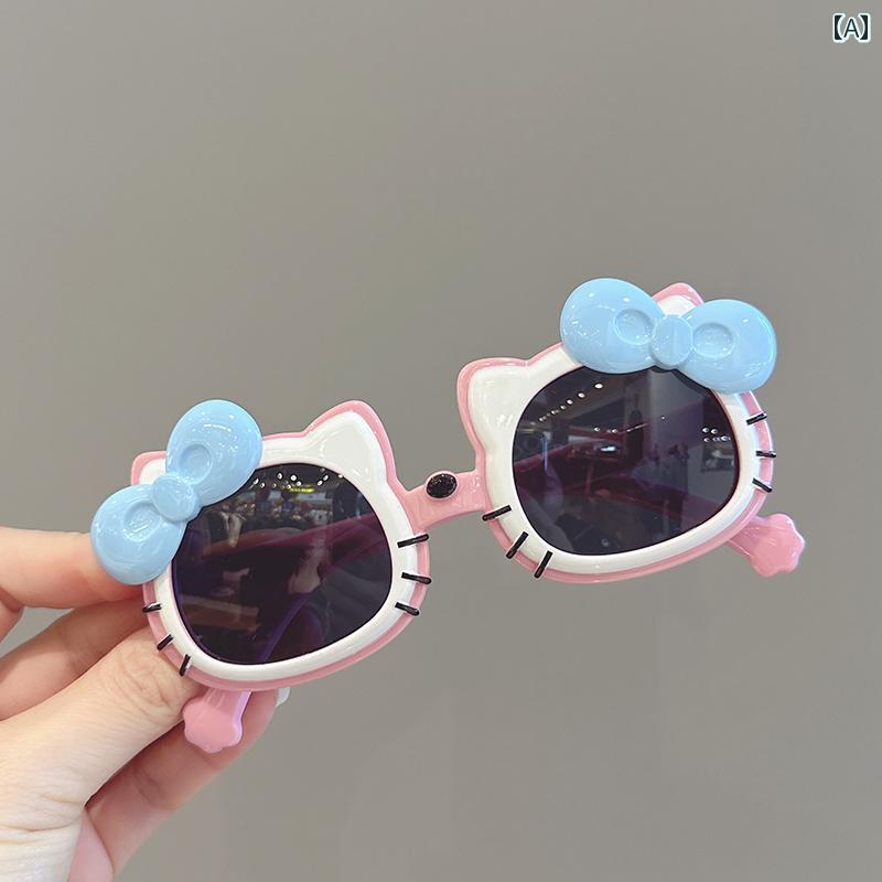 子供用 サングラス ファッション 子供用 メガネ 赤ちゃん かわいい 猫型 偏光 サングラス 女の子用 サ..