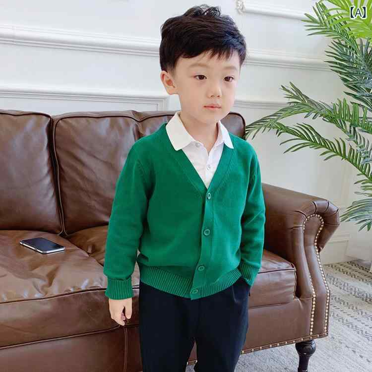 子供 ガーディガン ニット ベビー コート ニットカーディガン 春秋 子供用 コットンセーター 男の子 ニ..