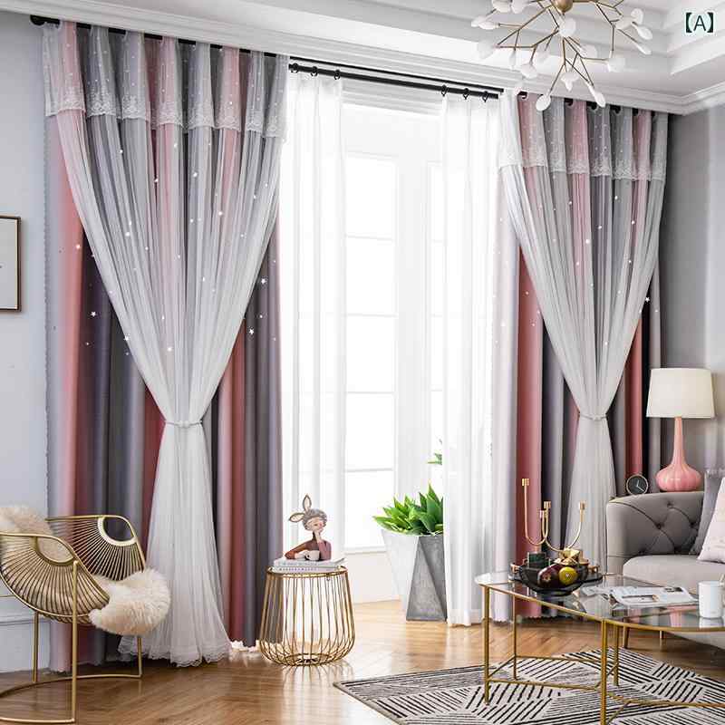 カーテン 爽やか インテリア の 星空 カーテン 遮 光 2024年 寝室 女の子用 プリンセス スタイル リビング ルーム 断熱 日よけ 出窓