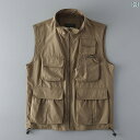 フィッシング ベスト 釣り 夏用 フィッシングベスト メンズ 登山 ジャケット 複数の ポケット 付き アウトドア用 タクティカルベスト 用 テール シングル ...