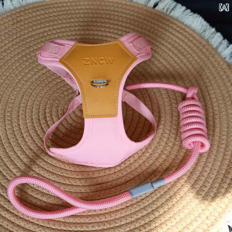 犬用 リード 快適 犬用 リード ウォーキング チェーン ベスト型 ペット チェストハーネス 小型 中型 犬..