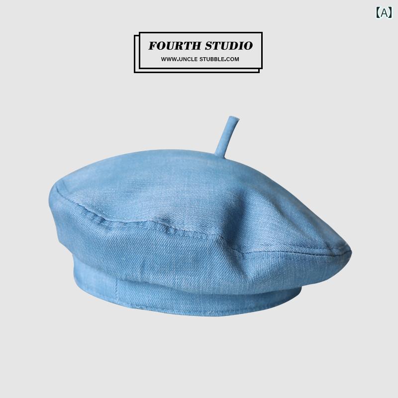 ベレー帽 レディース カジュアル ひげ おじさんの オール シーズン ベレー 帽 女の子 ベア ソリッドカ..