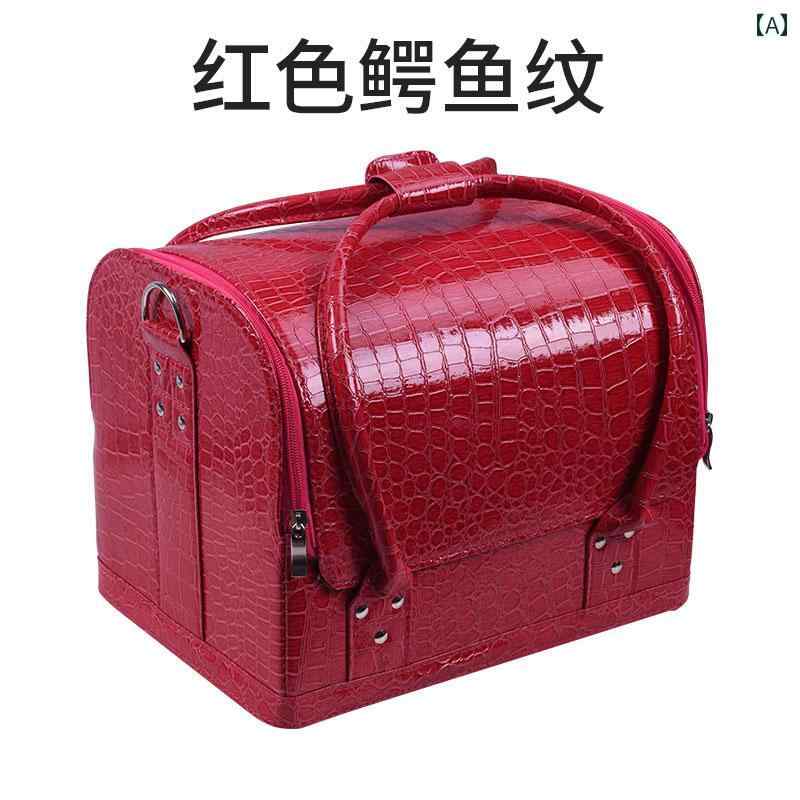 メイク 化粧 ボックス メイクアップアーティストの プロ用 メイクアップ ケース タトゥーと 刺繍の メ..