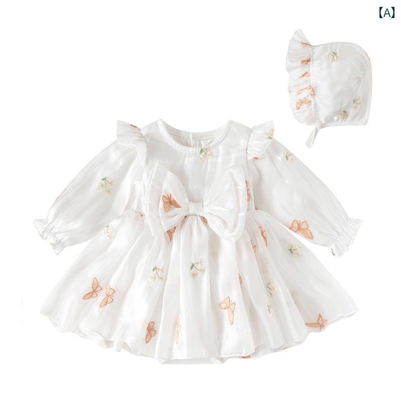 ベビー かわいい ドレス 1ヶ月 ベビー 服 春秋 軽量 高級 宮殿 プリンセス ドレス 新生児 女の子 かわ..