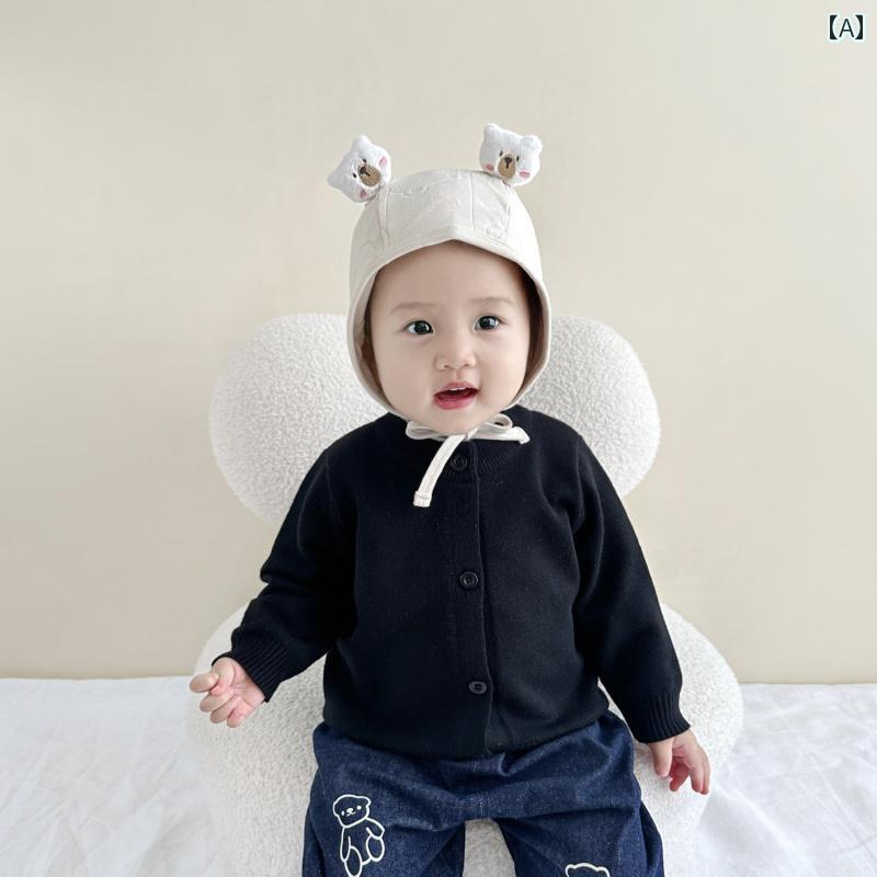 Uネック ニット キッズ 子供用 セーター ベビー ニット トップス 春秋冬 ベビー用 小さめ ジャケット ..