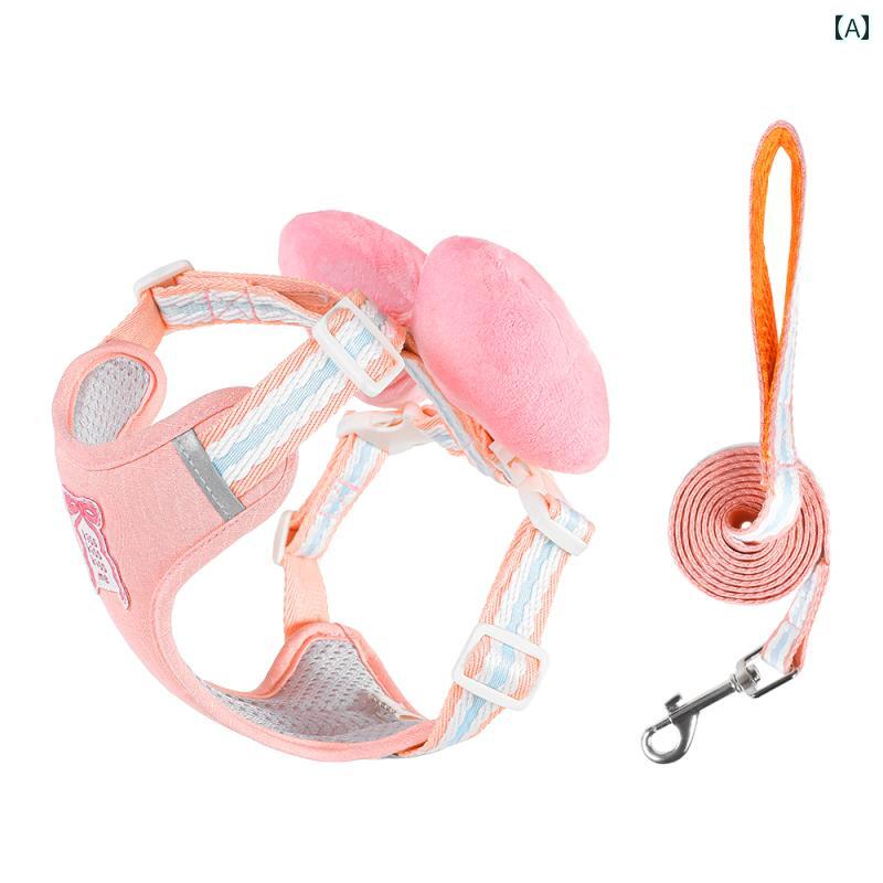 犬用 ハーネス グッズ 高価な 犬用 牽引 ロープ ベスト型 小型 ビション テディ用 脱落 防止 チェスト..