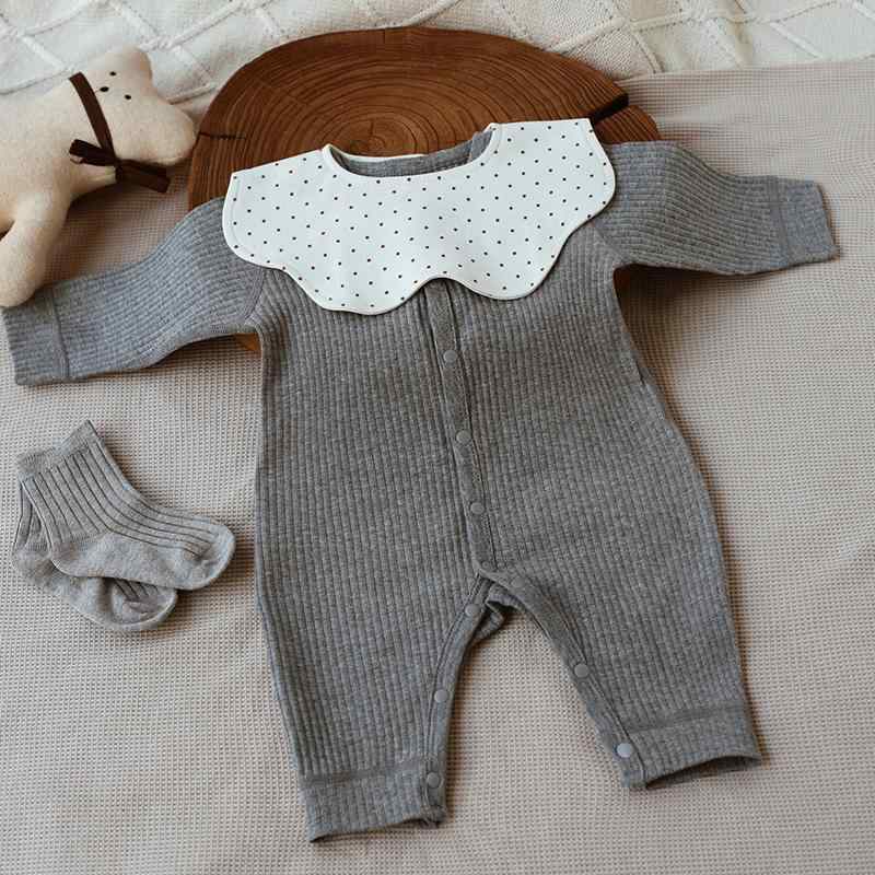 赤ちゃんの ジャンプスーツ 幼児用 北欧 ベビー ジャンプスーツ 春秋用 綿 長袖 ロンパース フル マンス 服 新生児 骨なし