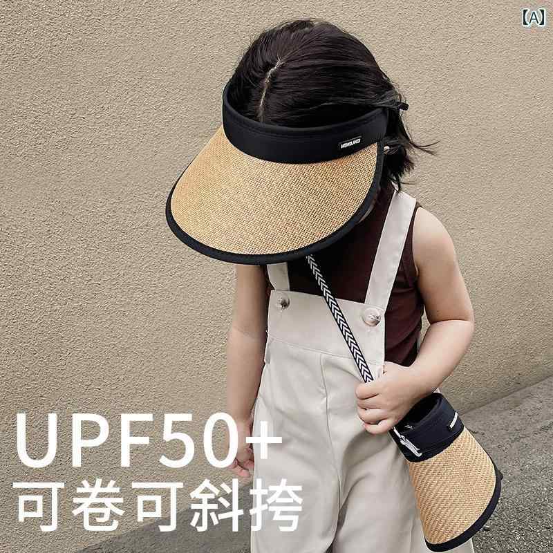子供用 麦わら 帽子 子供用 日よけ 帽子 女の子用 空の ハット 男の子用 紫外線 防止 ベビー 夏の 麦わら