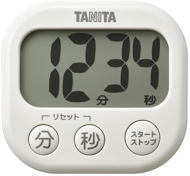 デジタルタイマー 抗菌でか見えタイマー アイボリーTD-429-IV