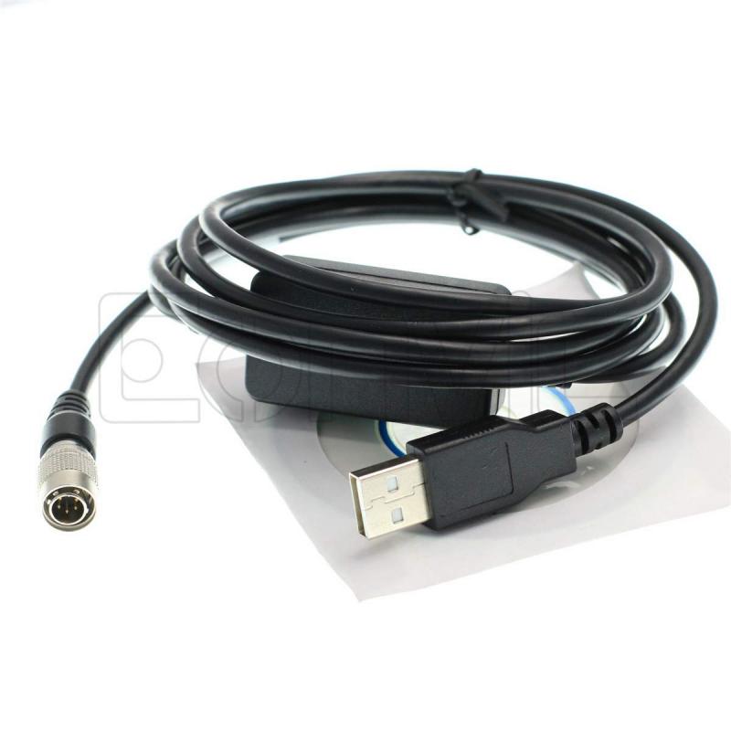SHARP - Eonvic データ転送ケーブル Hirose 6ピン オス - USB Topcon Sokkia Trimble S6 S8 M3 トータルステーション用