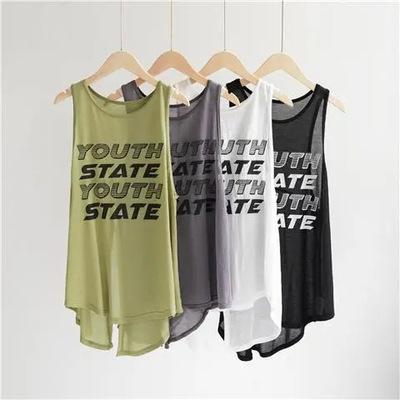女性用 ヨガトップス 無袖 ゆったり 背心 スポーツブラ 透気性 速乾 ランニング フィットネス 伸縮性 吸湿 夏 コットン 混紡 軽量 アクティブウェア 通勤 普段使い アウトドア
