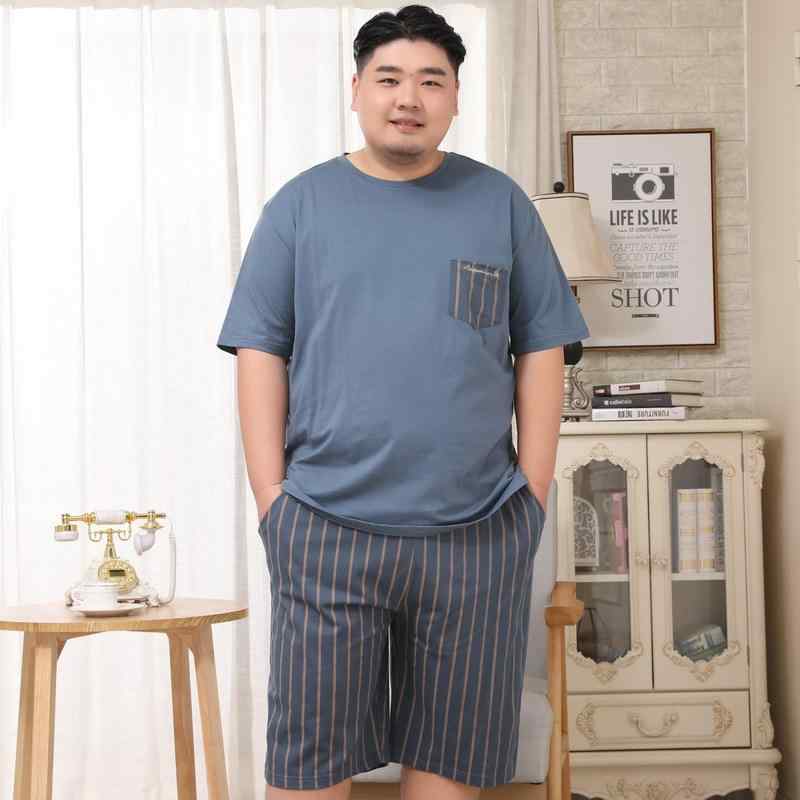 メンズ 純棉 ラウンドネック 半袖 薄手 寝間着 ゆったり 大きいサイズ ホームウェ...