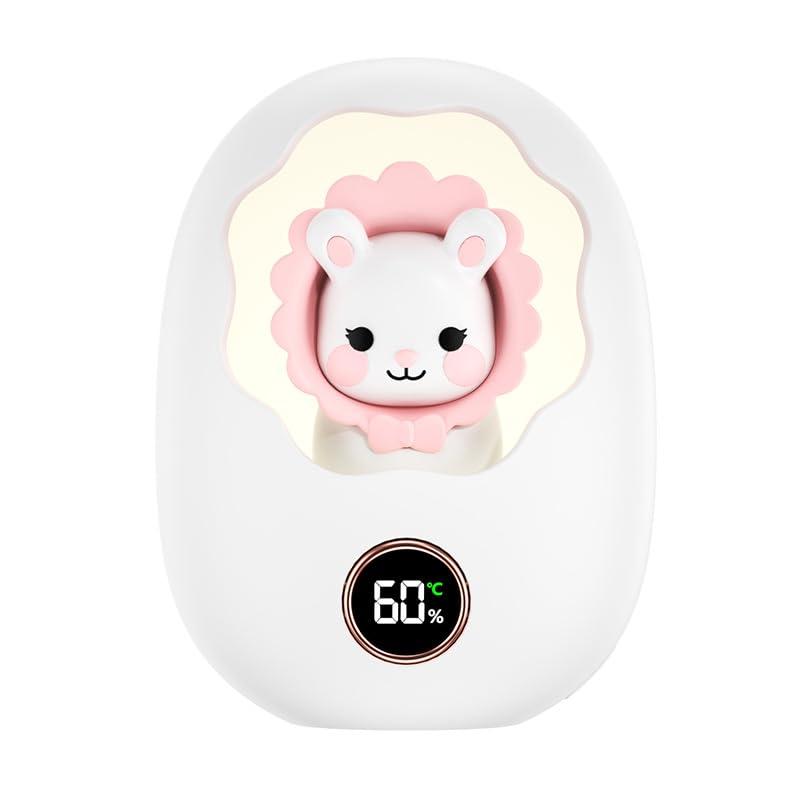 充電式カイロ 電気カイロ 電子カイロ ナイトライト機能 40℃-60℃ 5段階温度調節 USB充電式 大容量 電気あんか かいろ 1台3役 電気ハンドウォーマー かわいい プレゼント 贈り物 ギフトの商品画像