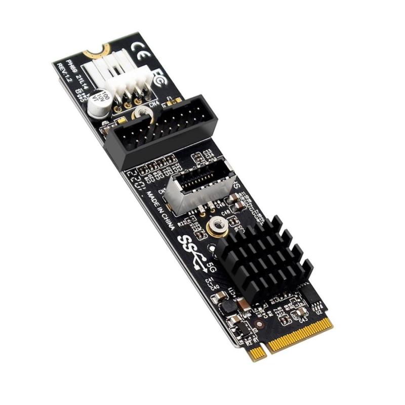 chenyang M.2 NVME NGFF M-Key 1-2 USB 3.1 Type-E フロントパネルソケット メインボードヘッダー拡張アダプター