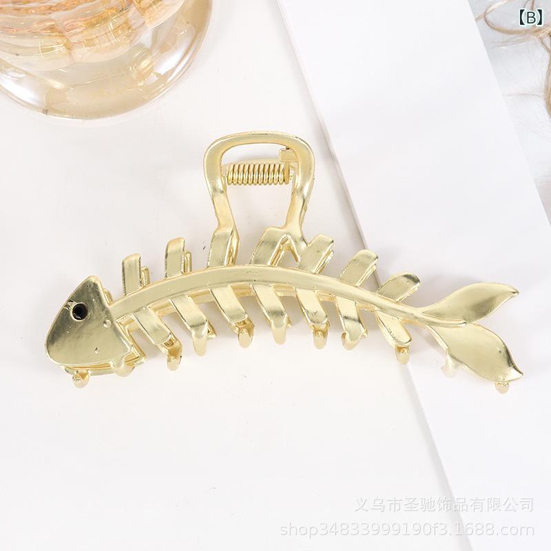 ヘアクリップ メンズ 女性用 大型 金属 シンプル かわいい 流行 ネット アクセサリ...