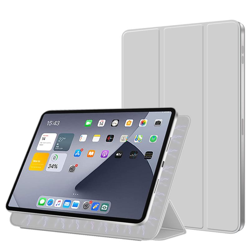 KenKe 新型 iPad Pro 11 ケース 2021 第三世代 軽量 柔らかいシリコン 高級PU材質 磁気吸着 カバー 三つ折り畳み可 スタンド マグネット付き 自動スリープ機能 iPad Pro 11 インチ 第3世代 に専用