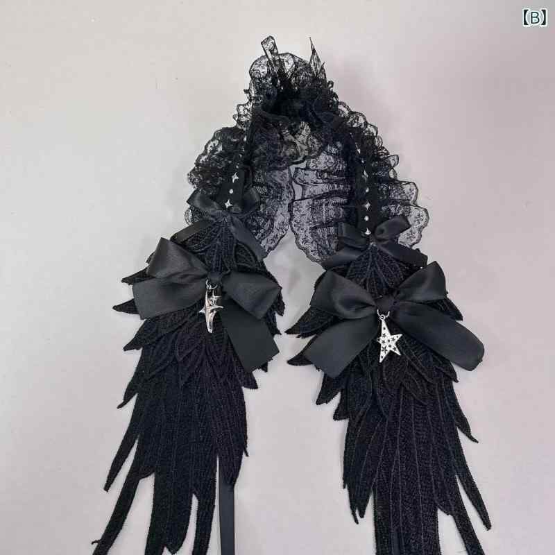 ゴスロリ ヘッドドレス ウィング スター 非対称 ヘアバンド ダーク ゴシック ヘッ...