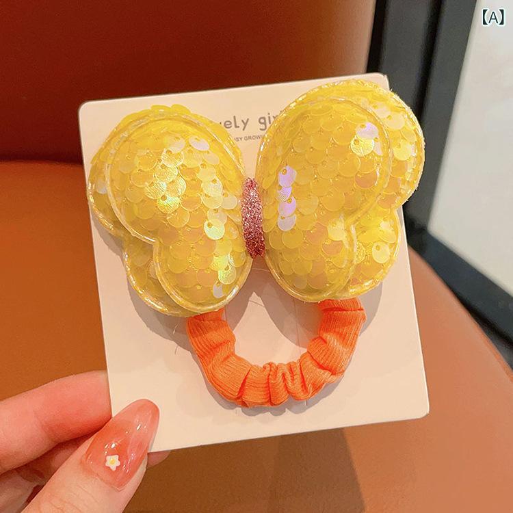 ヘアゴム 子供用 女の子 キッズ かわいい 蝶結び ラメ 光沢 髪ゴム ポニーテール ...