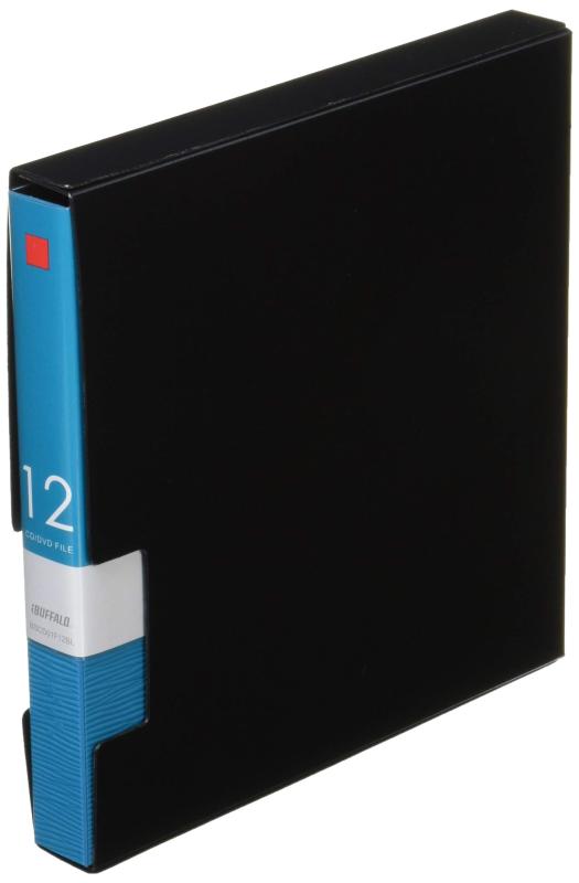 BUFFALO CD&DVDファイルケース ブックタイプ 12枚収納 BSCD01F12