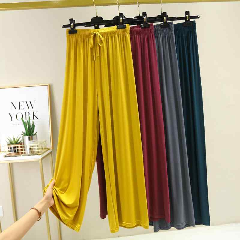 Rakuten - パンツ レディース 大きいサイズ 高腰 スリム ロングパンツ 百搭 垂感 ストレート ワイドレッグ スポーツ モダール 綿混 ストレッチ 軽量 吸湿速乾 通勤 普段使い カジュアル ブラック グレー ベージュ 春夏 秋冬