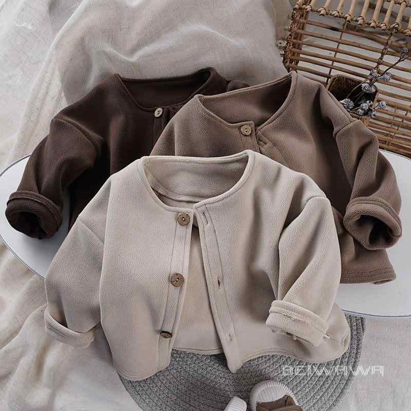男の子 冬用 柔らか シェルパ フランネル 厚手 保暖 カーディガン ジャケット 両面...
