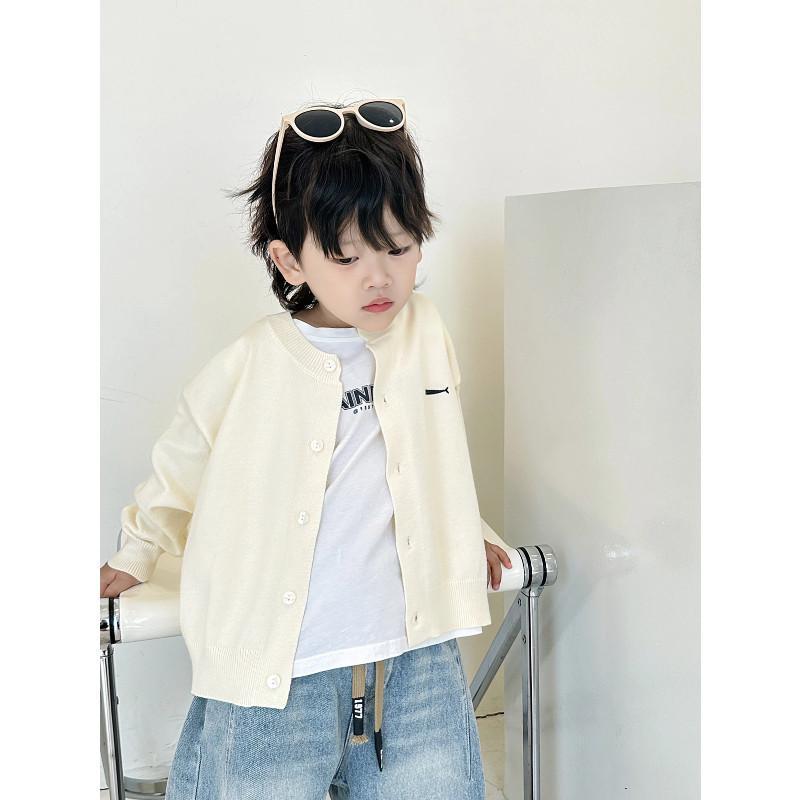 カーディガン 男の子 薄手 ニット セーター 春秋 ベビー用 アウター インナー 韓国...