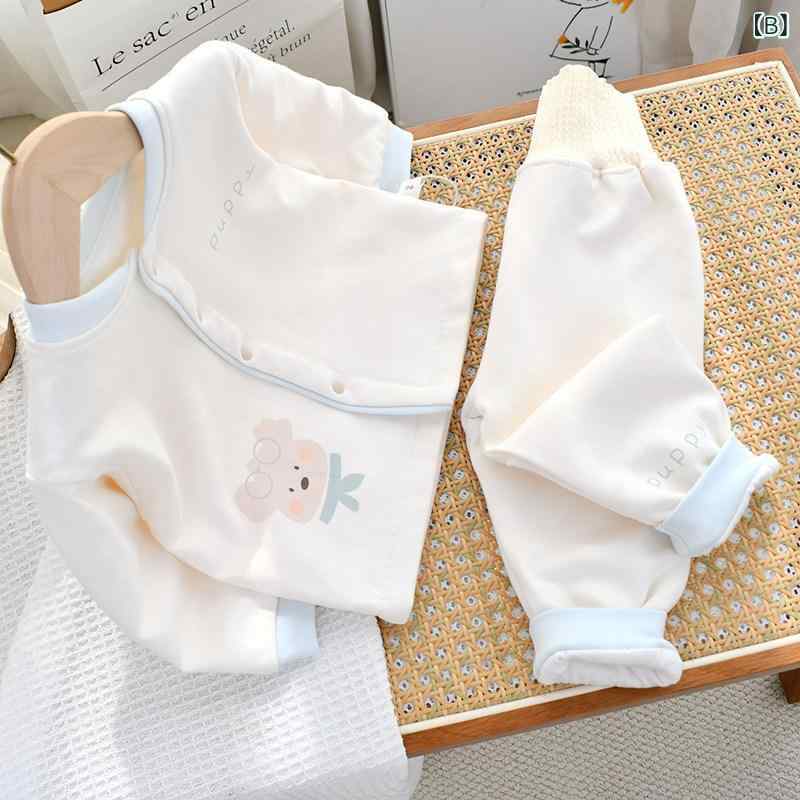ベビー 保温 セパレート インナー セット 春秋 綿 ハイウエスト 薄手 暖か コット...