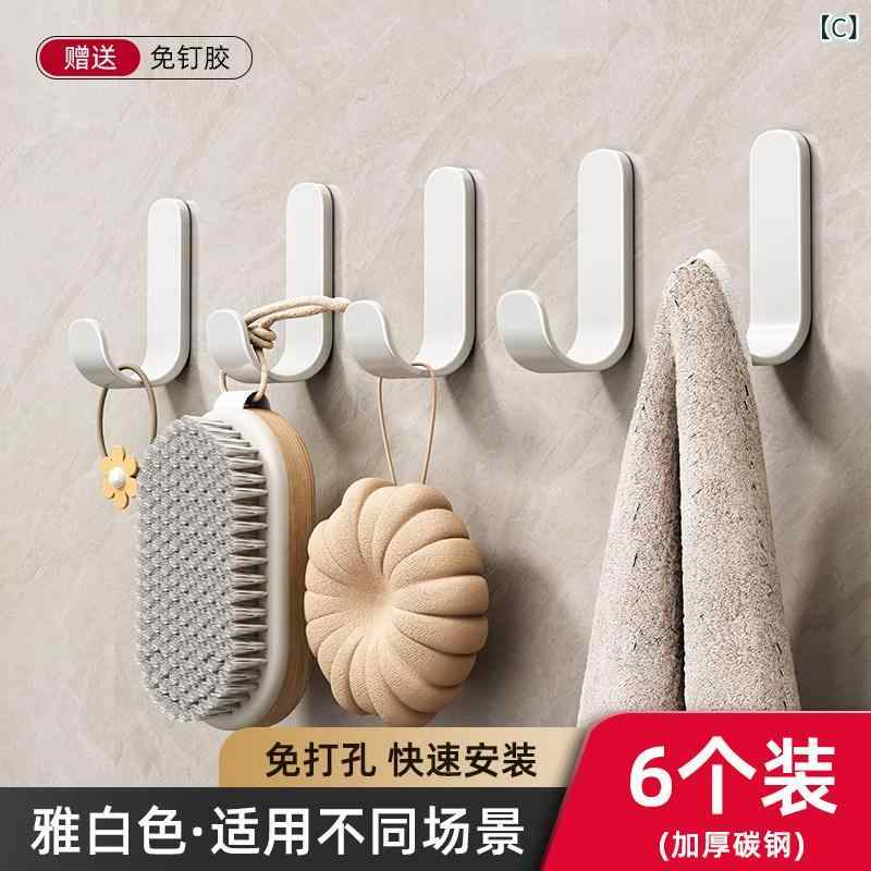 掛金具 スチール製 強力粘着 穴あけ不要 グレー 壁掛け 耐荷重 キッチン用 浴室用 ...