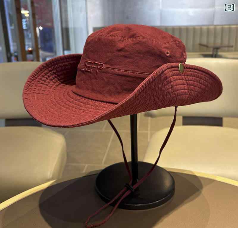 ベネフィメントショップのアウトドア 帽子 男女 春夏秋 登山 キャンプ 釣り 防晒 日よけ フィッシャーマン ハット ワイドブリム カウボーイ スタイル｜アングル3