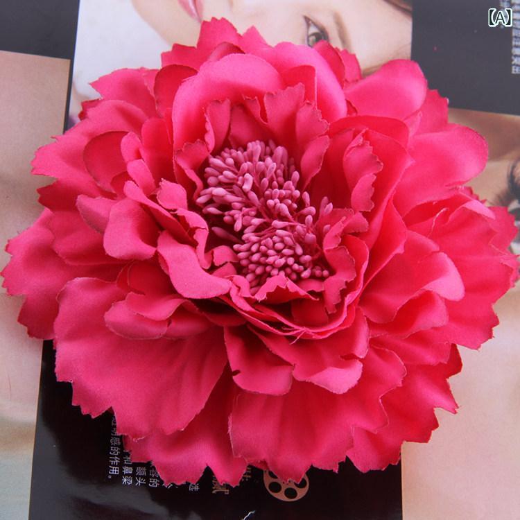 Corsages - コサージュ レディース メンズ 結婚式用 布 大輪花 ブローチ 伴郎 ゲスト 華やか アクセサリー ウェディング パーティー 花モチーフ 装飾品