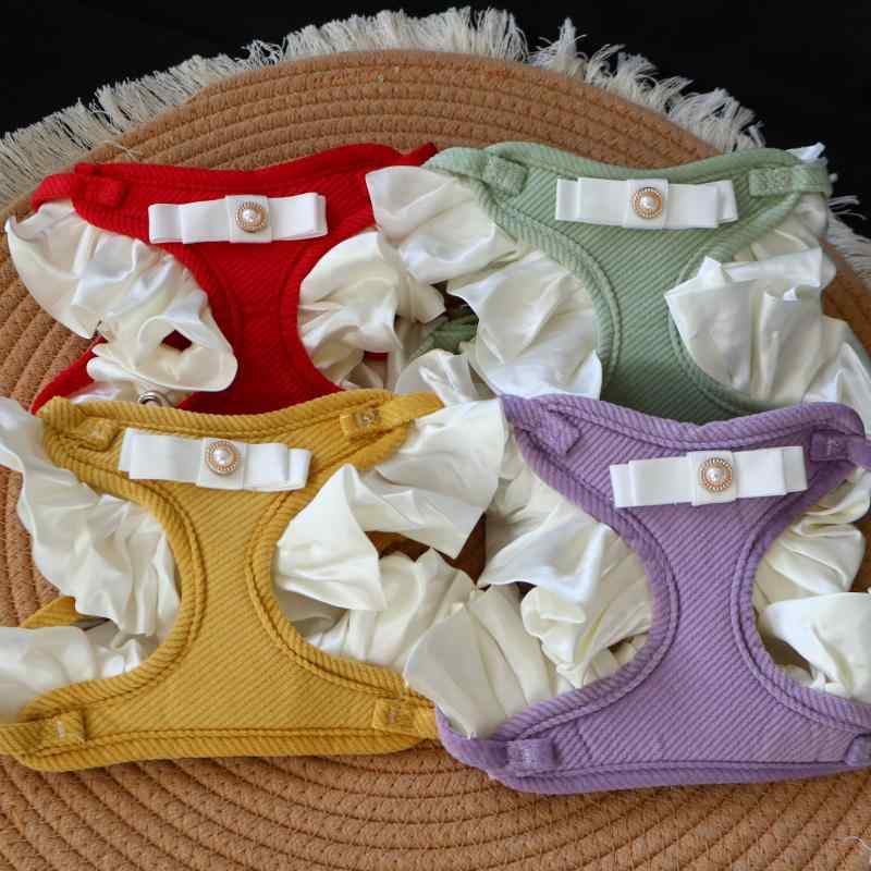ペットハーネス 小型犬用 猫用 夏用 散歩リード 付き ベストタイプ 胸背ハーネス ...