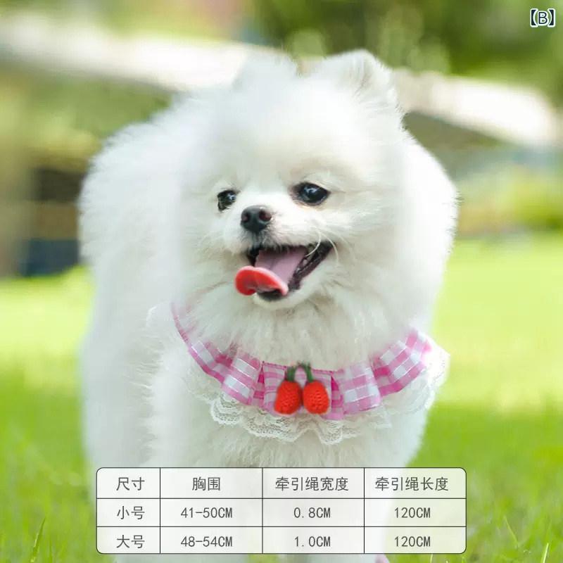 小型犬用 ハーネス リード 背心式 胸背中タイプ 散歩用 調整可能 軽量 ペットグッ...
