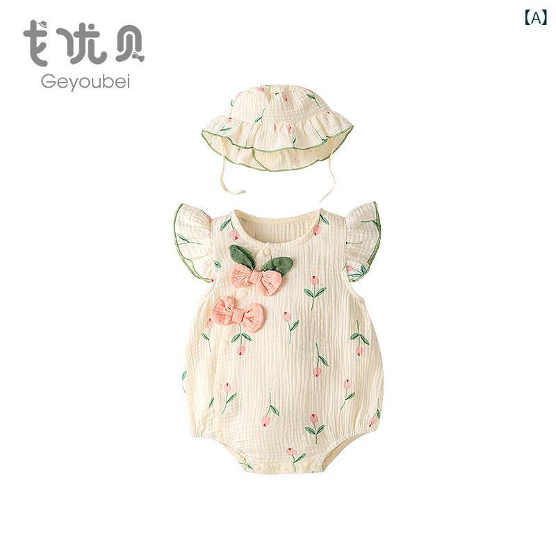 ベビー 女の子 夏用 ロンパース 新生児 おむつカバー 付き 薄手 外出着 満月 百日 1歳 記念 綿素材 吸湿速乾 柔らかい 肌触り ピンク系 カラー 軽量 動きやすい