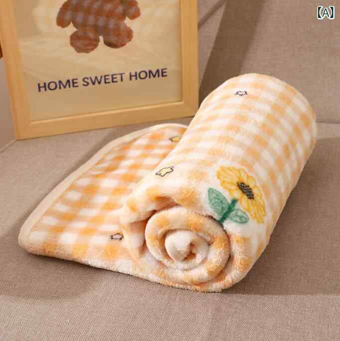 ペット用毛布 小型犬猫用 夏用 オールシーズン寝具 エアコン対応 コーラルフランネル 柔らか素材 吸湿速乾 軽量 室内寝具 かわいい