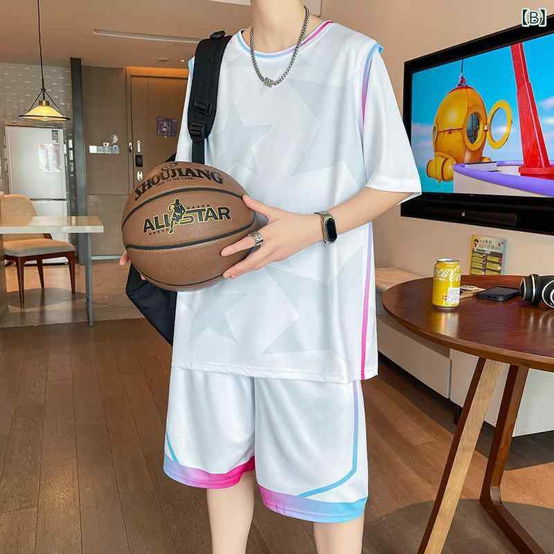 ベネフィメントショップのキッズ 男の子 夏用 接触冷感 速乾 半袖 Tシャツ バスケットボール スポーツウェア トップス 運動着 吸湿速乾 軽量 伸縮性 通学 普段使い｜アングル2