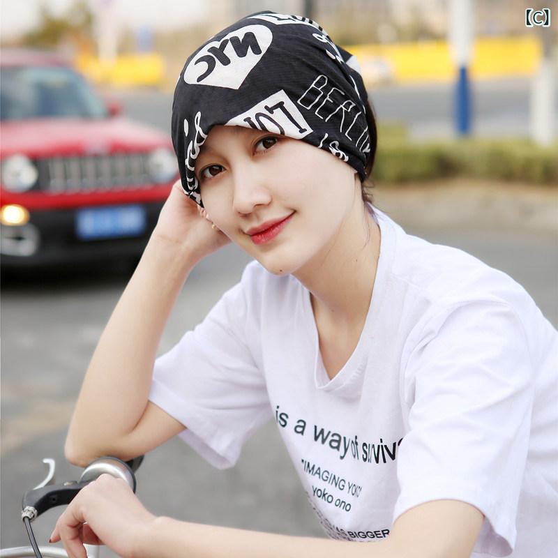 夏用 UVカット 女性 マジックヘッドタオル 帽子 ネックカバー 薄手 サイクリング ...