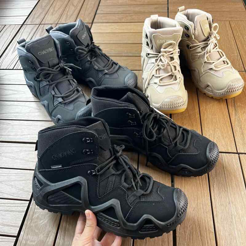 ブーツ 男性用 アウトドア用 ミッドカット 砂漠 戦術的 耐久性 滑り止め 耐摩耗性 ハイキング 登山靴 散歩用 カジュアル 軽量 本格派 スポーツ 快適 衝撃吸収 グリップ力 フィット感 柔軟性 通気性 高機能 作業靴 丈夫 安定感 クッション性 頑丈