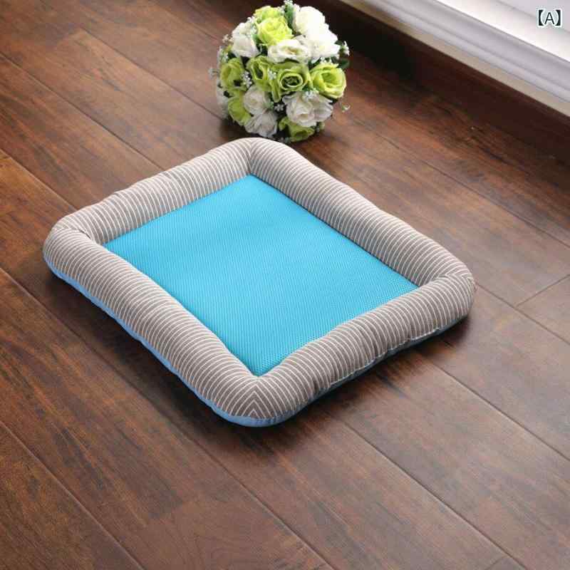 Cushion - 犬用 夏用 接触冷感 マット 車載 ベッド ケージ 対応 クーリング パッド 通気性 吸湿速乾 ペット 用品 軽量 快適
