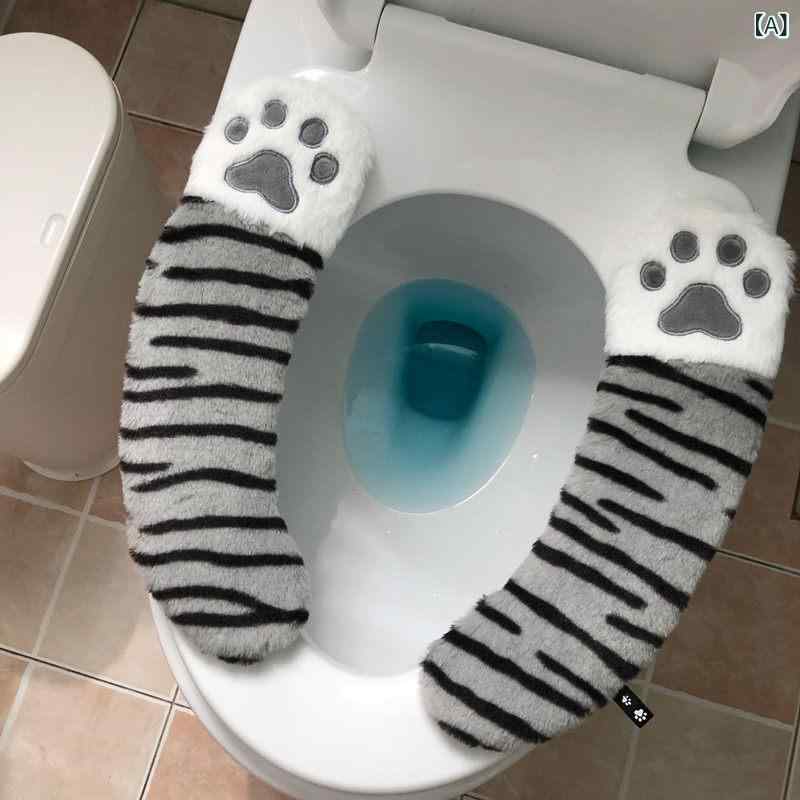 トイレットシーツ かわいい クマの手 滑り止め 家庭用 通年使用 柔らかい クッショ...