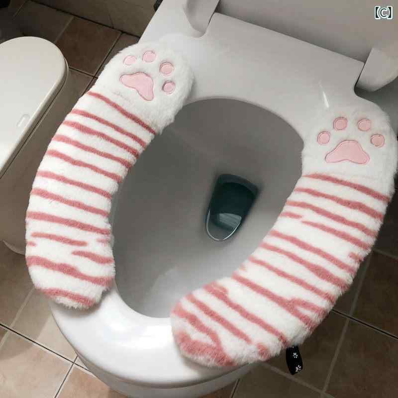 トイレットシーツ かわいい クマの手 滑り止め 家庭用 通年使用 柔らかい クッショ...