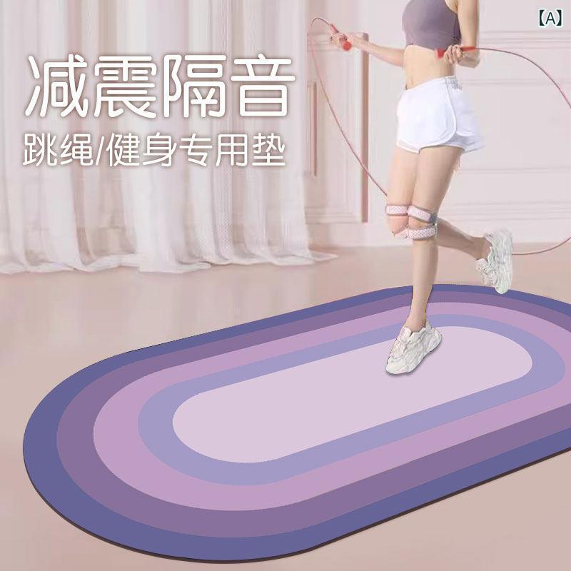 運動マット ヨガマット 縄跳び用 厚手 クッション 衝撃吸収 静音 防滑 防音 家庭用...